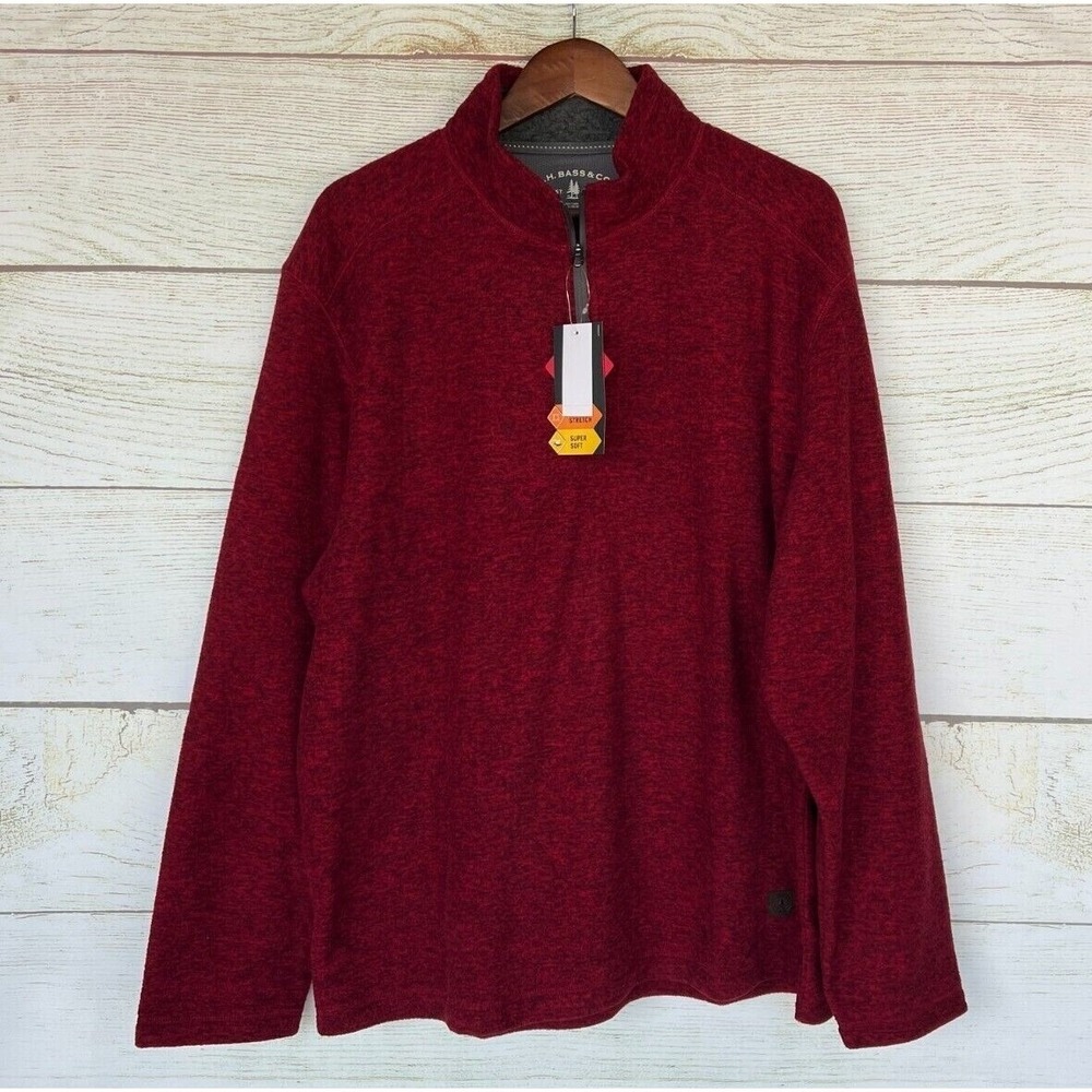 G.H. Bass Fleece Shirt Mens Size XL Arctic Terrain Fleece Zip Neck Shirt New